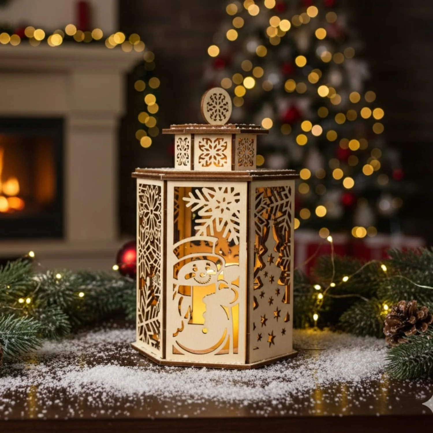 Weihnachtslaterne Holz Bastelset - Image 3