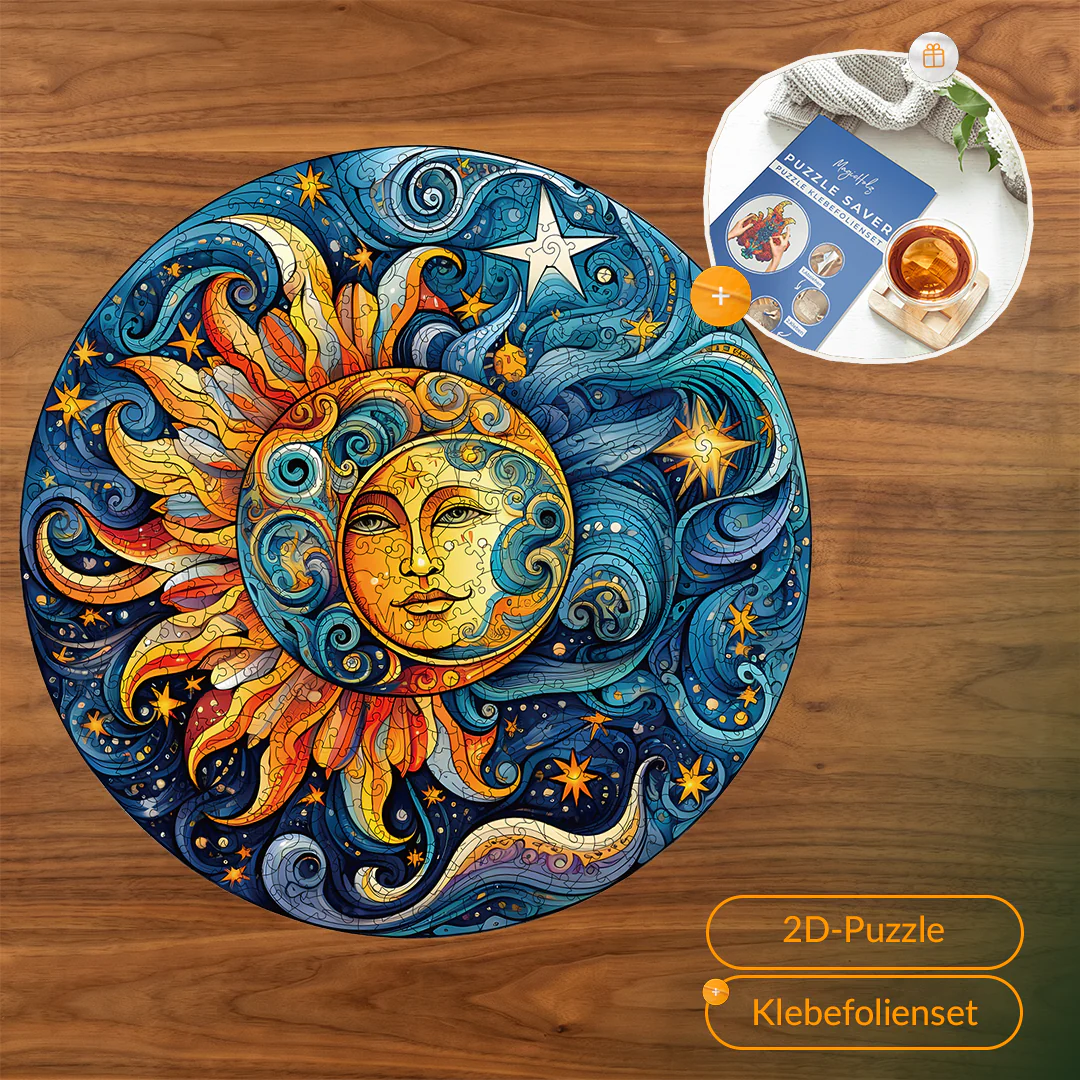 Harmonie Sonne & Mond — Muttertags-Mandala-Puzzle