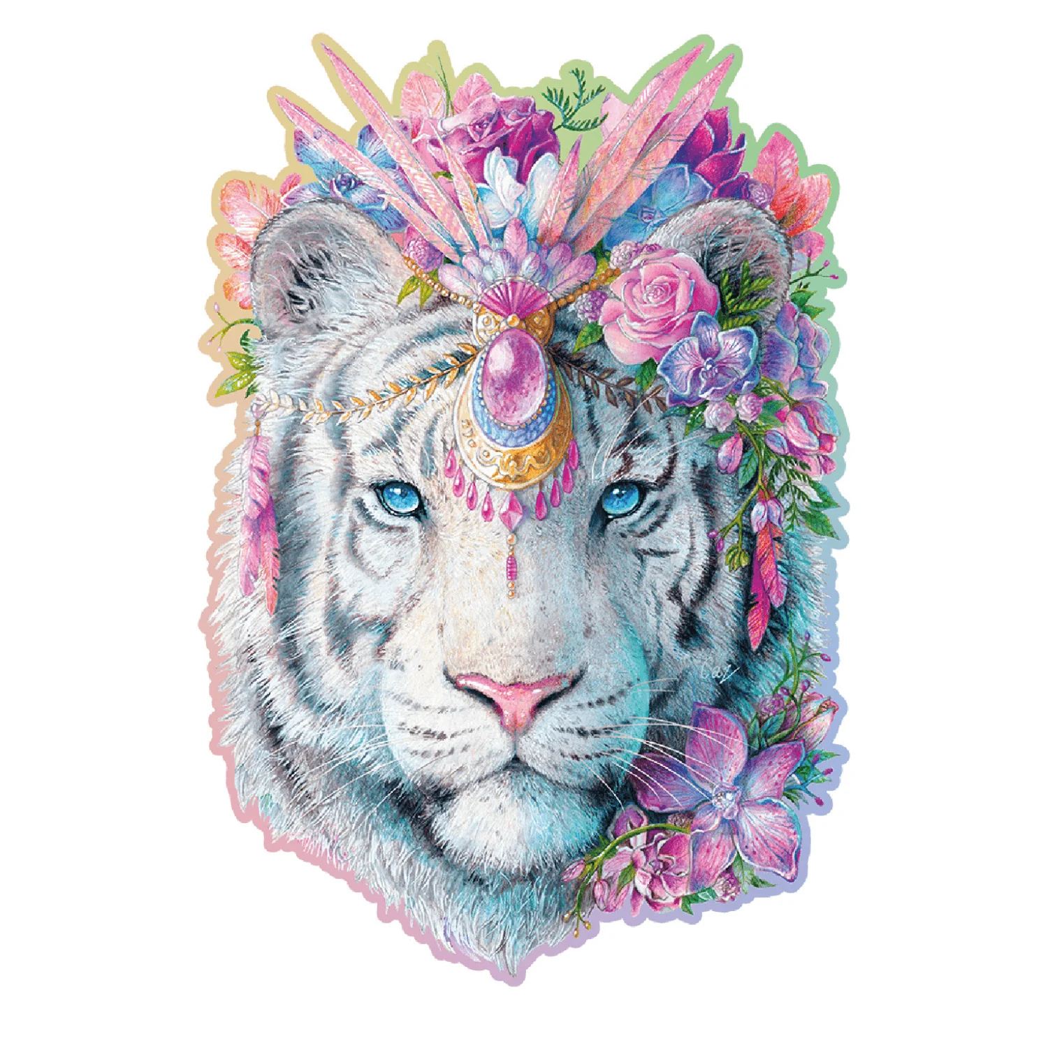 Mystischer Tiger Puzzle | Holz Puzzle - Image 2