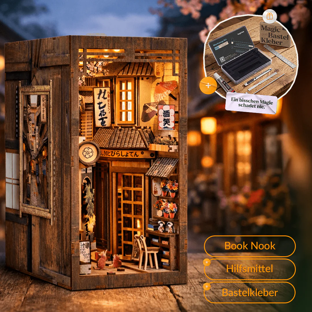Stille Gasse in Japan — Muttertags-Book-Nook